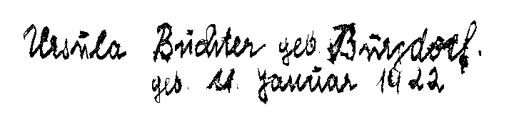 Ursula Buchter geb. Burgdorf geb. 11. Januar 1922