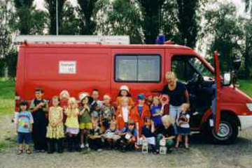 Kindergarten und Feuerwehr