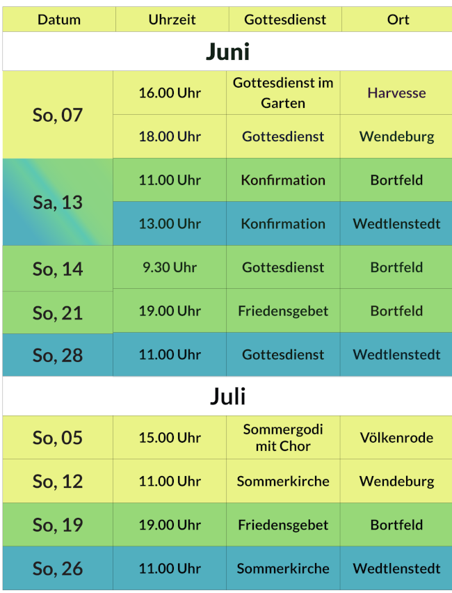 Terminplan